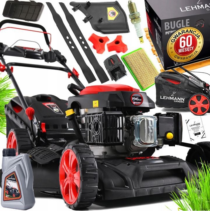 kosiarka spalinowa do trawy lehmann napĘd mulczowanie mocna 51cm 60l +olej kosiarka spalinowa do trawy lehmann napĘd mulczowanie mocna 51cm 60l +olej